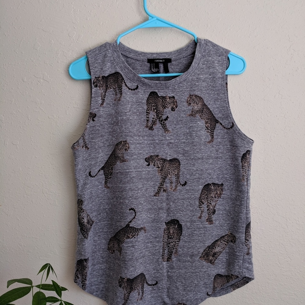 Forever 21 leopard print muscle tank
